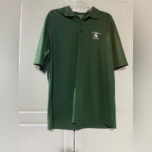 Antigua Dark Green Polo Shirt for Men Michigan State MSU